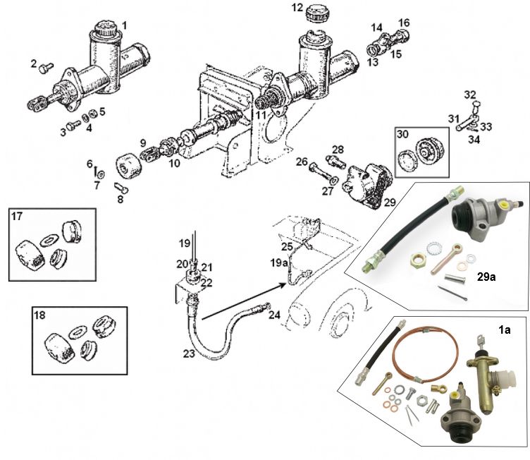 Hose and Fluid 1962-1980 Details about   New MGB Clutch Slave Cylinder w/ Pushrod Clevis Pin 