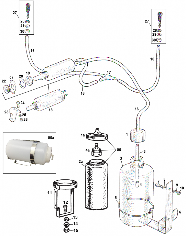 mini mki washer bottle assembly