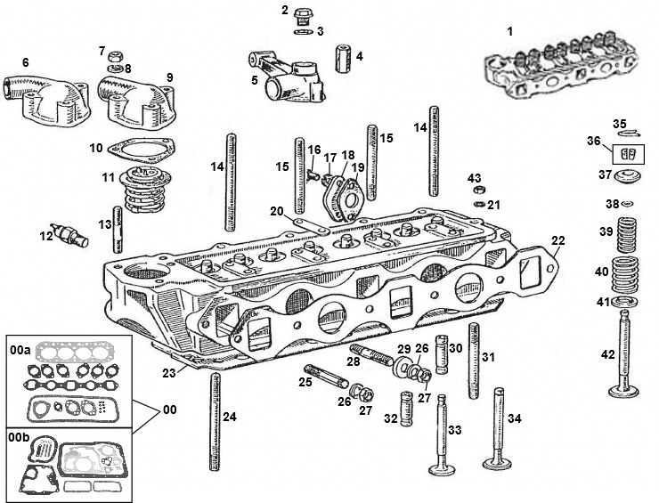MGB CYLINDER HEAD ASSEMBLY