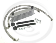 09e. BEK148S - MGB 4 SYNCRO OIL COOLER KIT WITH STAINLESS STEEL BRAIDED HOSES - 68-74