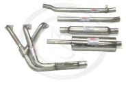 17f. BSS-MG*-411 - MGB STAINLESS STEEL BOMB EXHAUST SYSTEM & TUBULAR MANIFOLD - 75 ON