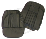 01. SC101AA - MGB GT - LEATHER SEAT COVER KIT - BLACK/BLACK - 62-68  