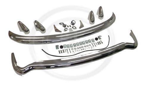BEK130, MGB CHROME BUMPER, CHROME FACED OVERRIDERS AND FITTINGS
