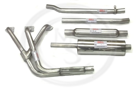 BSS-MG-411 - MGB STAINLESS STEEL BOMB EXHAUST SYSTEM AND MANIFOLD BY BELL STEEL FABRICATIONS