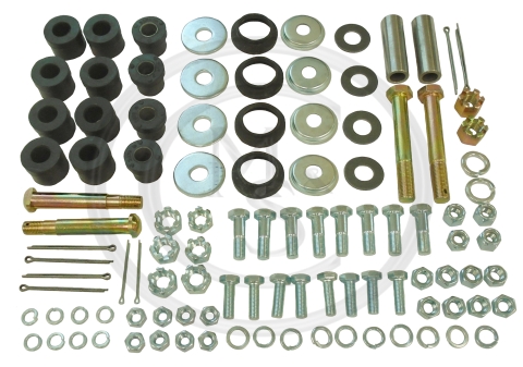 MGB FRONT SUSPENSION REBUILD KIT ALL YEARS  BOLTS WASHERS BUSHES NUTS BEK541