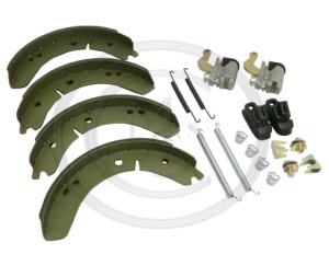 BEK498 - MGA REAR BRAKE SHOES AND WHEEL CYLINDER KIT WITH FITTINGS
