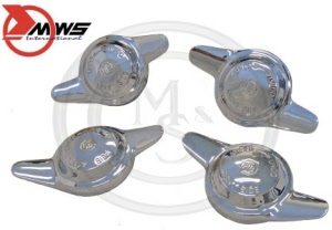 11a. BEK512A - SET OF 4 WIRE WHEEL SPINNERS - 12TPI K/ON - LOGO